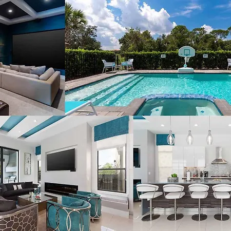 Epic Villa Near Disney W Arcade, Theater, Spa Pool